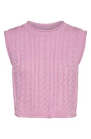 VERO MODA Festina Cable Knit Tank Prism Pink at Nordstrom,