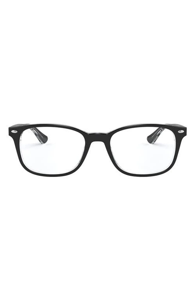 Ray-Ban 53mm Optical Glasses in Black at Nordstrom