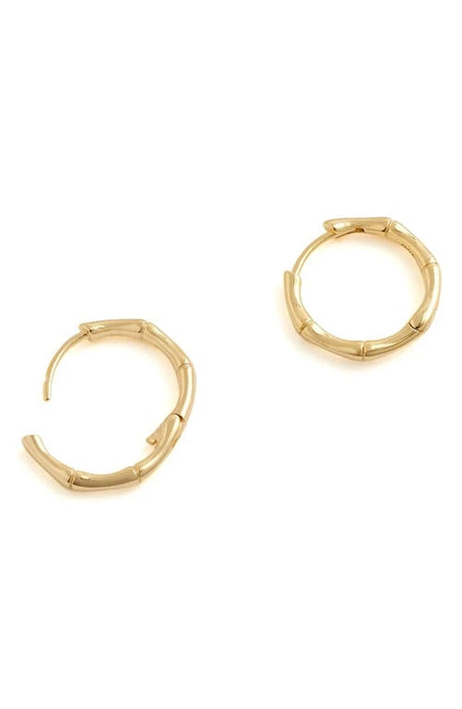 Madewell Demi Fine Bamboo Hoop Earrings in 14K Gold at Nordstrom