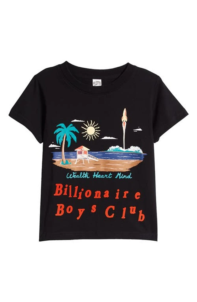 Billionaire Boys Club Kids' Space Beach Cotton Graphic T-Shirt Black at Nordstrom,