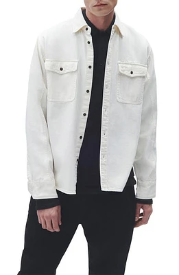 rag & bone Jack Engineered Denim Button-Up Shirt Ecru at Nordstrom,