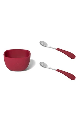 Avanchy First Steps La Petite Bowl & Spoons Set in Magenta at Nordstrom