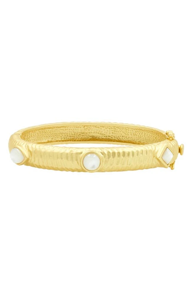 FREIDA ROTHMAN Mother-of-Pearl Hinge Bracelet in Gold at Nordstrom