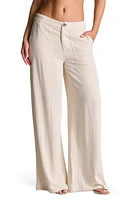 Naked Wardrobe Wide Leg Pants Cream at Nordstrom,