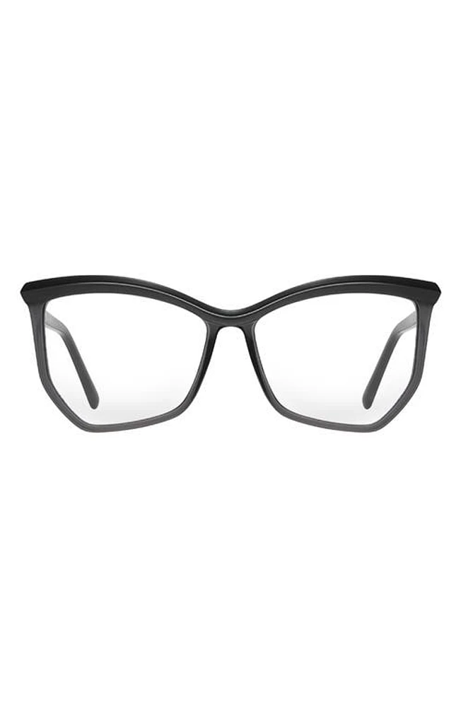 Fifth & Ninth Maggie 54mm Cat Eye Blue Light Blocking Glasses in Black at Nordstrom