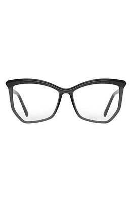 Fifth & Ninth Maggie 54mm Cat Eye Blue Light Blocking Glasses in Black at Nordstrom