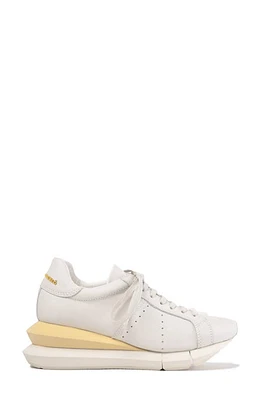 Paloma Barcelo Alenzon Wedge Sneaker White/Gesso-S. yellow at Nordstrom,