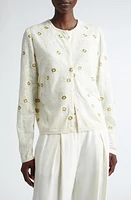 Giambattista Valli Floral Embroidered Cashmere & Silk Cardigan Ivory at Nordstrom, Us