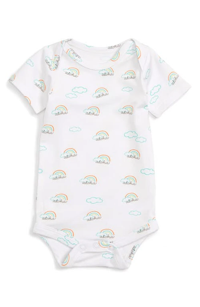 Coco Moon Aloha Bodysuit Multi White at Nordstrom,