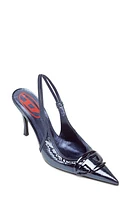 DIESEL Pointed Toe Slingback Pump in Skipper Blue at Nordstrom, Size 6