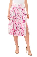 halogen(r) Pleated Slit Hem Midi Skirt Magenta Pink at Nordstrom,