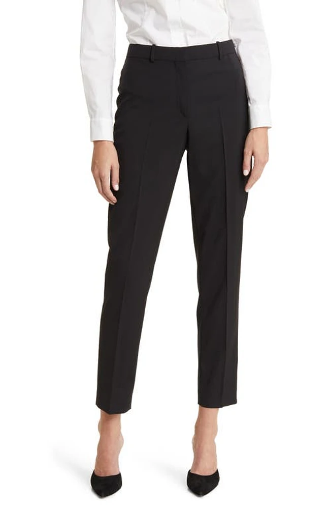 BOSS Tiluna Slim Fit Pants Black at Nordstrom,