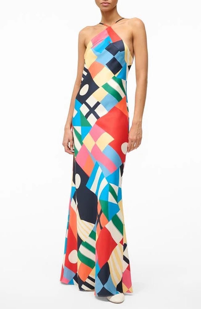 STAUD Cubism Halter Maxi Dress Sails Up at Nordstrom,