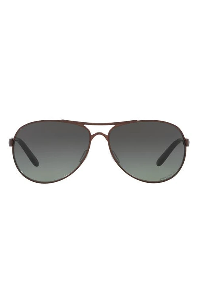 Oakley Feedback 59mm Polarized Aviator Sunglasses in Black Gradient at Nordstrom