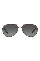 Oakley Feedback 59mm Polarized Aviator Sunglasses in Black Gradient at Nordstrom