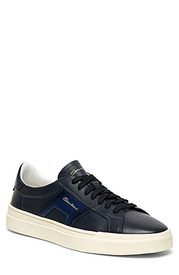 Santoni Burnished Colorblock Sneaker Blue at Nordstrom,