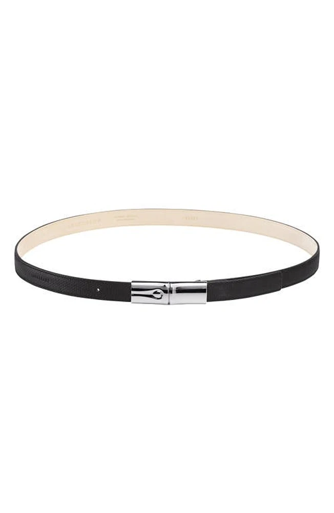 Longchamp Roseau Leather Belt in Black at Nordstrom