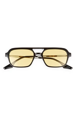 Fifth & Ninth Jordan 60mm Aviator Sunglasses in Black/Yellow at Nordstrom