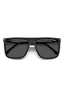 Carrera Eyewear Gradient Oversize Rectangular Sunglasses in Black Gold /Grey at Nordstrom