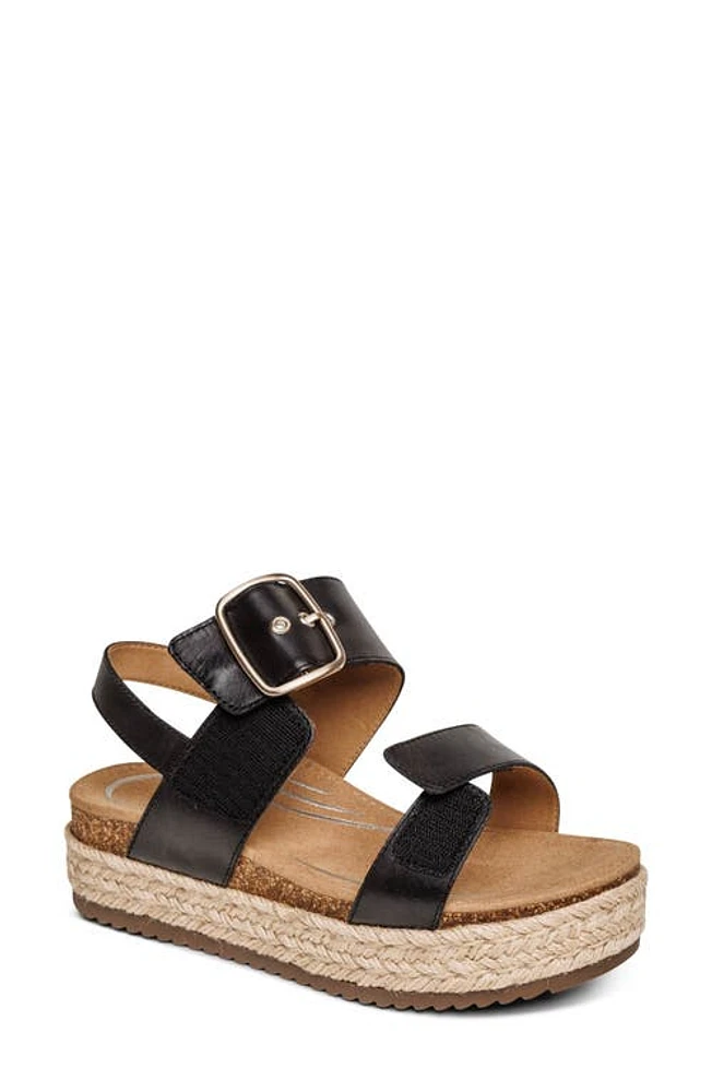 Aetrex Vania Platform Sandal in Black at Nordstrom, Size 11Us