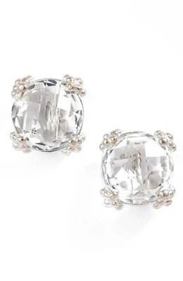 Anzie Cluster Topaz Stud Earrings in White Topaz at Nordstrom