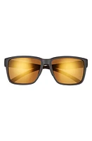 Smith Emerge 60mm Polarized Rectangle Sunglasses in Matte Black/Bronze Mirror at Nordstrom