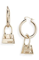 Jacquemus Les Creoles Chiquito Charm Hoop Earrings in Light Gold 270 at Nordstrom