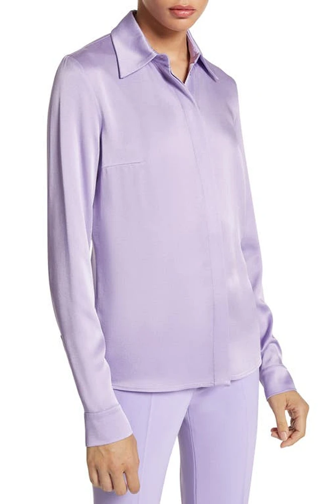 Michael Kors Hansen Charmeuse Button-Up Shirt Freesia at Nordstrom,