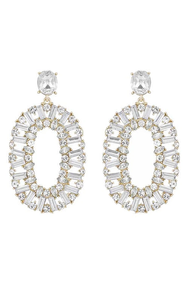 Ettika Crystal Hoop Drop Earrings in Gold at Nordstrom