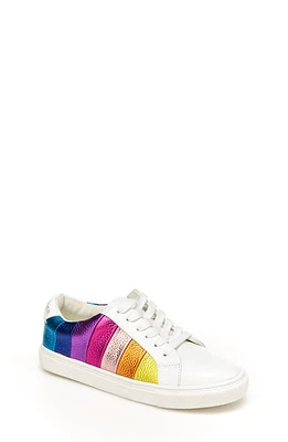 Kurt Geiger London Mini Lane Stripe Leather Sneaker White at Nordstrom, M