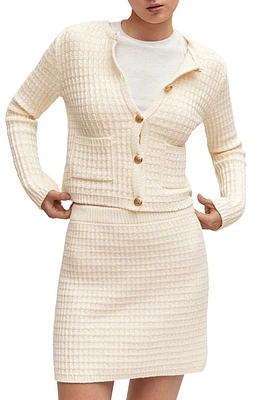 MANGO Patch Pocket Cardigan in Off White at Nordstrom, Size Medium