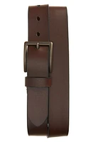 Johnston & Murphy Rivet Leather Belt Dark Brown at Nordstrom,