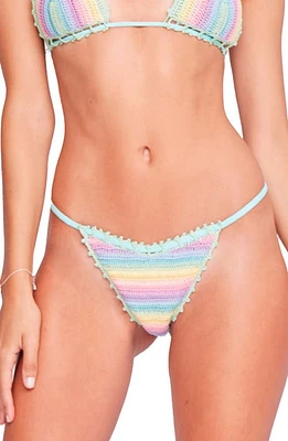 Capittana Trinidad Reversible Crochet Bikini Bottoms Teal Multi at Nordstrom,