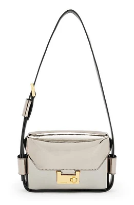 AllSaints Frankie Leather Crossbody Bag in Pewter at Nordstrom