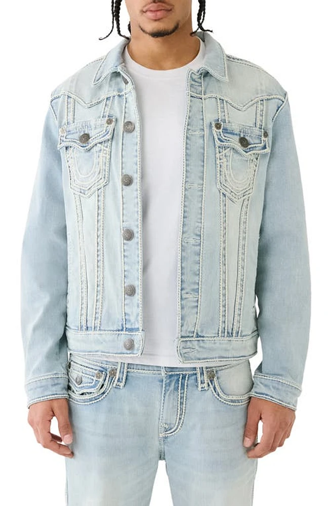 True Religion Brand Jeans Jimmy Rope Stitch Denim Jacket Kolari Light at Nordstrom,