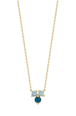 Bony Levy 14K Gold Semiprecious Stone Pendant Necklace in 14K Yg London Blue Topaz at Nordstrom, Size 18