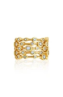 Crislu Cubic Zirconia Multiband Eternity Ring in Gold at Nordstrom, Size 8