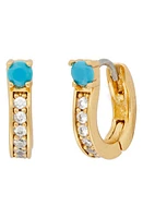 Kate Spade New York precious delights huggie hoop earrings in Turquoise at Nordstrom