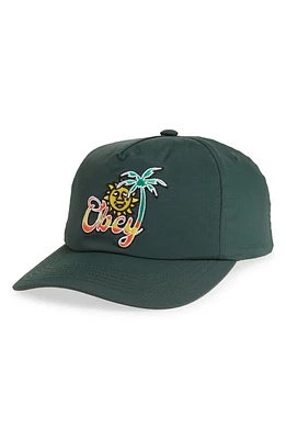 Obey Tropical Adjustable Baseball Cap in Dark Cedar at Nordstrom