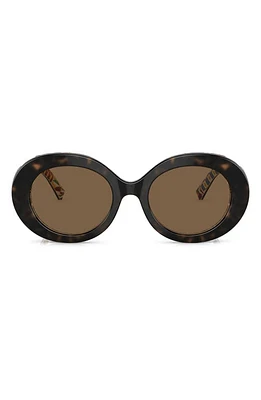 Dolce & Gabbana 51mm Oval Sunglasses in Dark Brown at Nordstrom