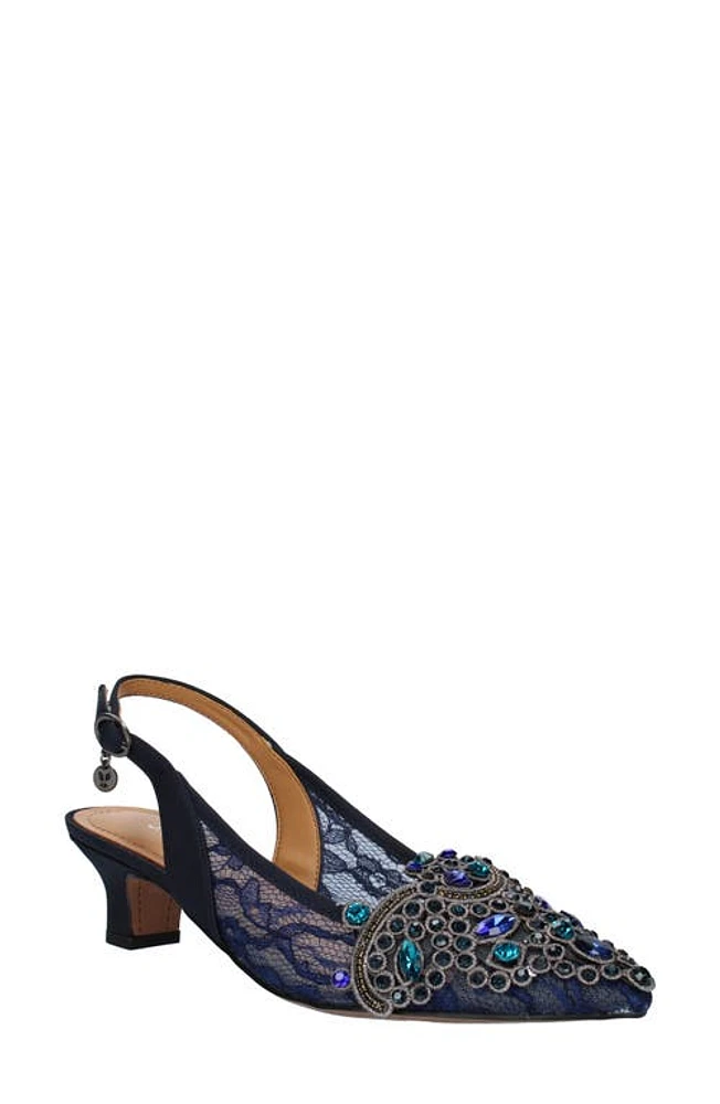 J. Reneé Strovanni Slingback Pump Navy at Nordstrom,