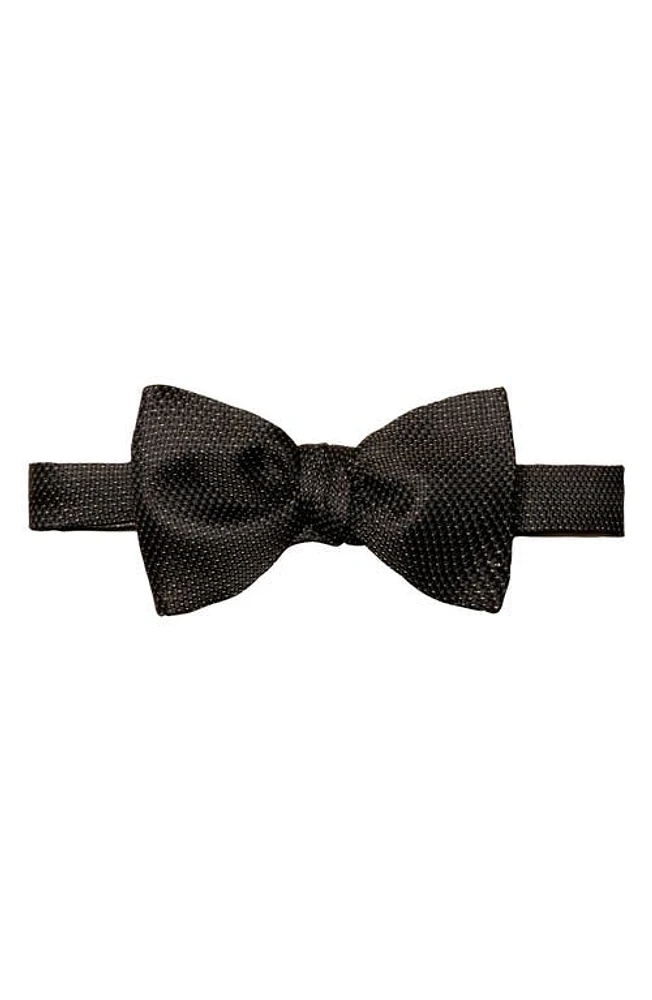 Eton Patterned Silk Bow Tie in Black at Nordstrom