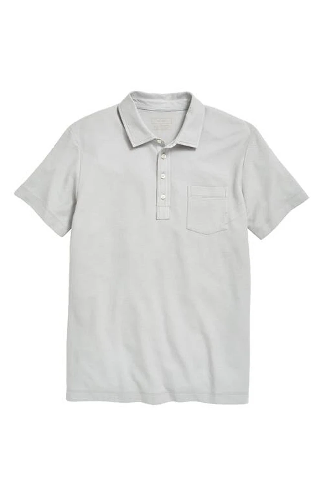 Billy Reid Pensacola Pima Cotton Piqué Pocket Polo Silver at Nordstrom,