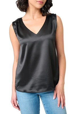 GIBSONLOOK Reverly Cinch Shoulder Sleeveless Satin Top at Nordstrom,