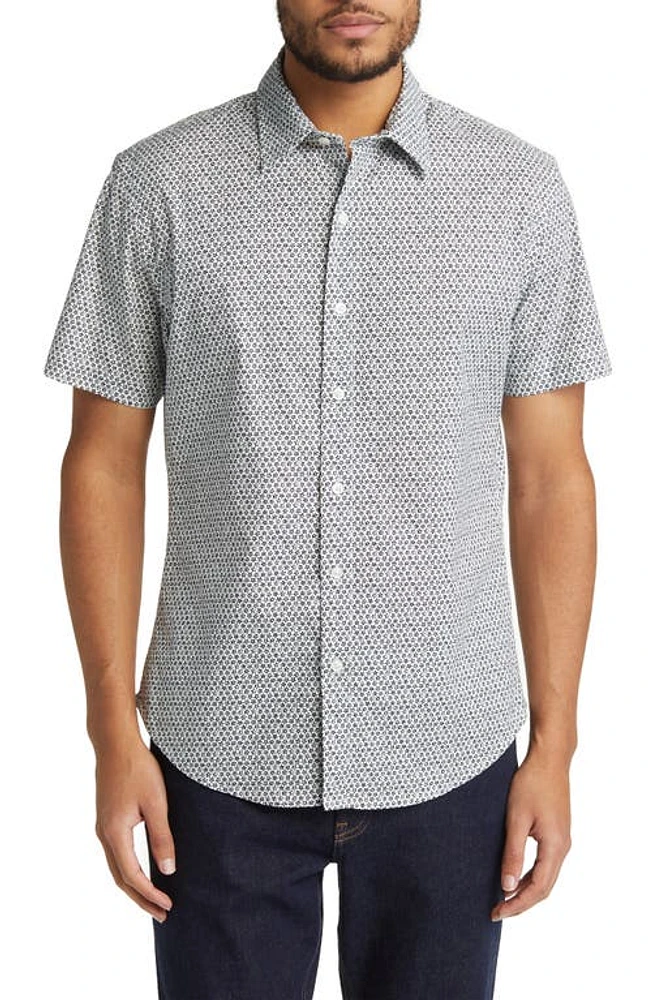 Bonobos Old Riviera Print Stretch Cotton Short Sleeve Button-Up Shirt Hampton Floral C14 at Nordstrom,