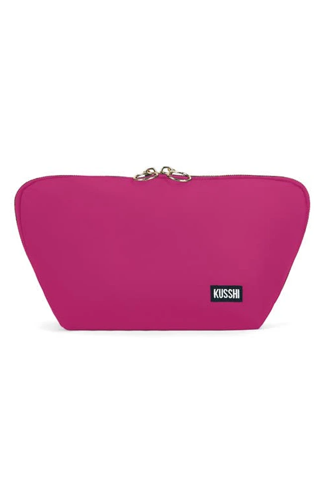 KUSSHI Signature Makeup Bag in Hot Pink/Teal at Nordstrom