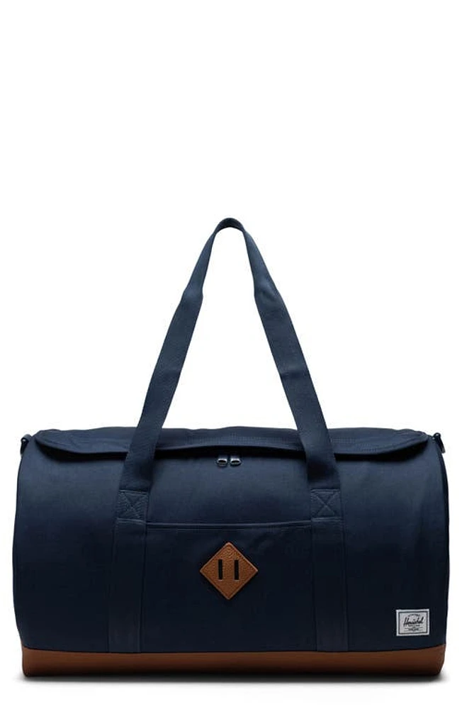 Herschel Supply Co. Heritage Duffle Bag in Navy/Saddle Brown at Nordstrom