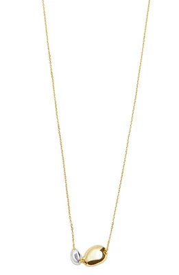 Argento Vivo Sterling Silver Bean Pendant Necklace in Gold/Silver at Nordstrom