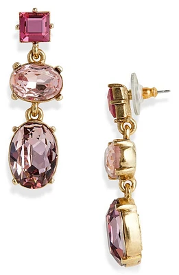 Oscar de la Renta Claudia Crystal Drop Earrings in Silk at Nordstrom