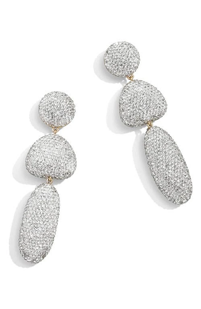 BaubleBar Raquel Crystal Embellished Drop Earrings in Silver at Nordstrom